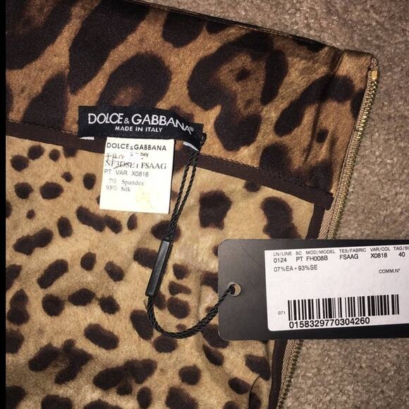 NWT Dolce & Gabbana AUTHENTIC Leopard Stretch Silk HR Skinny Pants Sz EU 40 US 2 - Picture 4 of 13